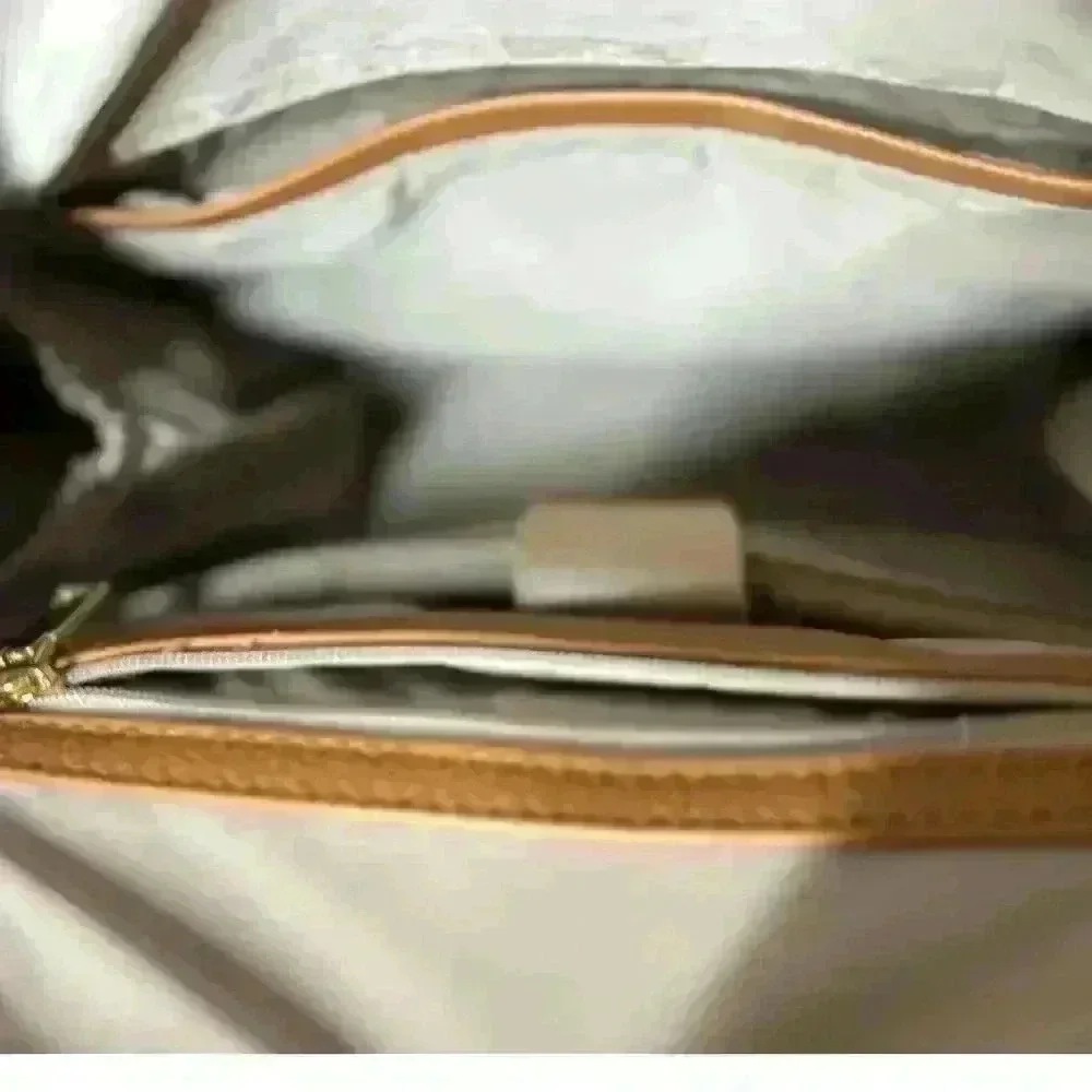 Park and Faith Cognac Pebble Faux Leather Finish Mini  Backpack